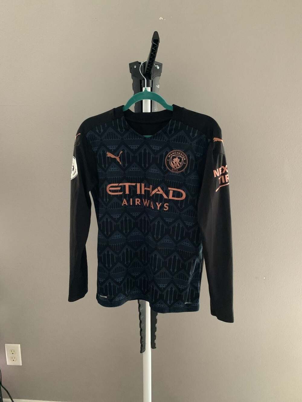 Puma Manchester City 2020-21 Away Long Sleeve Jersey - 'REYES 07' Custom
